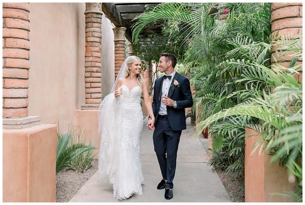 A couple gets married at the Royal Palms Resort and Spa in Arizona in October