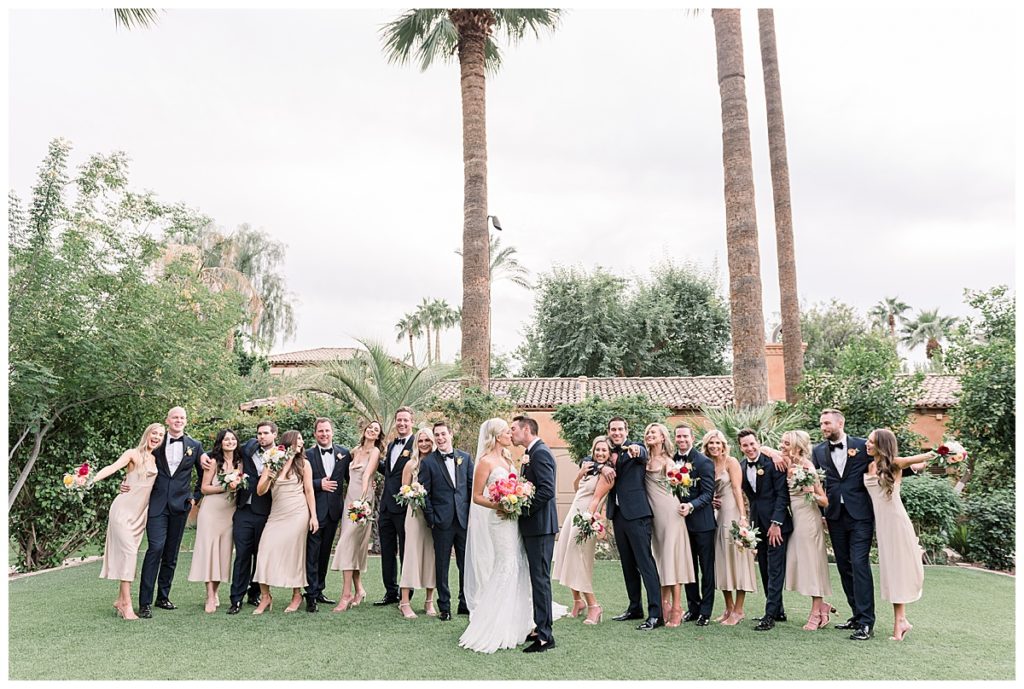 A couple gets married at the Royal Palms Resort and Spa in Arizona in October